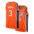 Los Angeles C #3 Ingram Player Basketball Sleeveless Orange Jersey Brandon For Adult Youth