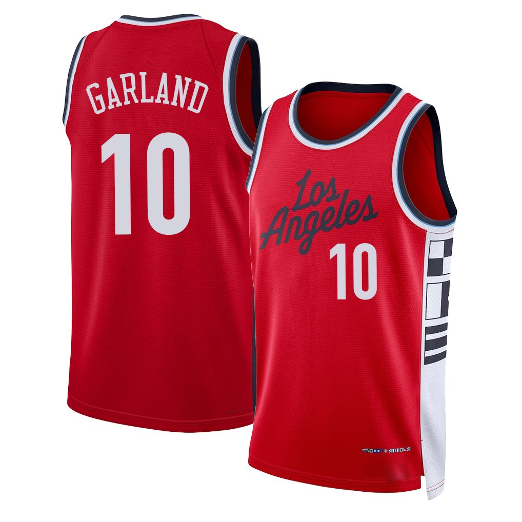 Los Angeles C #10 Garland Player Basketball Sleeveless Red Jersey Darius For Adult Youth