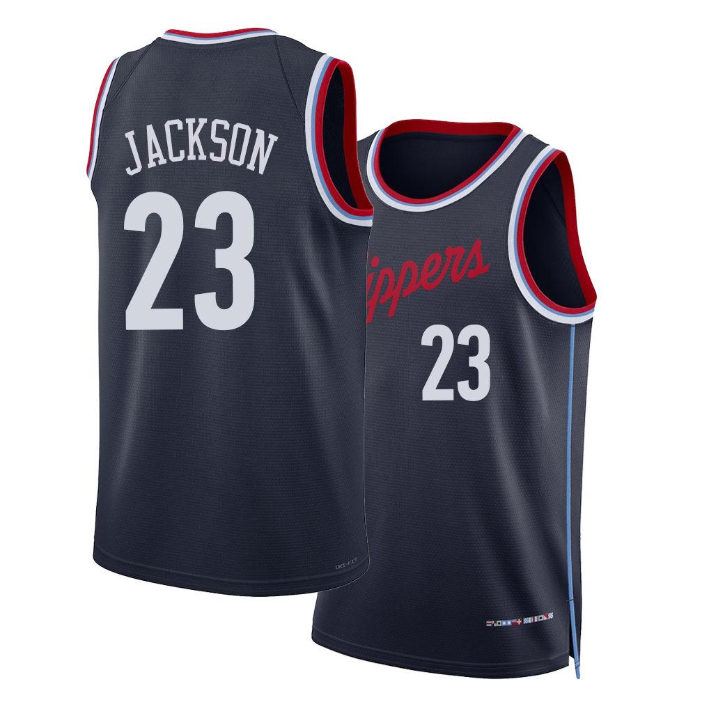 Los Angeles C #23 Jackson Player Basketball Sleeveless Navy Jersey Isaiah For Adult Youth