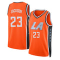 Los Angeles C #23 Jackson Player Basketball Sleeveless Orange Jersey Isaiah For Adult Youth