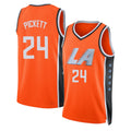Los Angeles C #24 Pickett Player Basketball Sleeveless Orange Jersey Jalen For Adult Youth