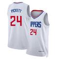 Los Angeles C #24 Pickett Player Basketball Sleeveless White Jersey Jalen For Adult Youth