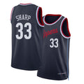 Los Angeles C #33 Sharp Player Basketball Sleeveless Navy Jersey Jamarion For Adult Youth
