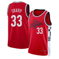 Los Angeles C #33 Sharp Player Basketball Sleeveless Red Jersey Jamarion For Adult Youth