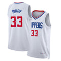 Los Angeles C #33 Sharp Player Basketball Sleeveless White Jersey Jamarion For Adult Youth