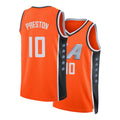 Los Angeles C #10 Preston Player Basketball Sleeveless Orange Jersey Jason For Adult Youth
