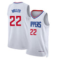 Los Angeles C #22 Miller Player Basketball Sleeveless White Jersey Jordan For Adult Youth