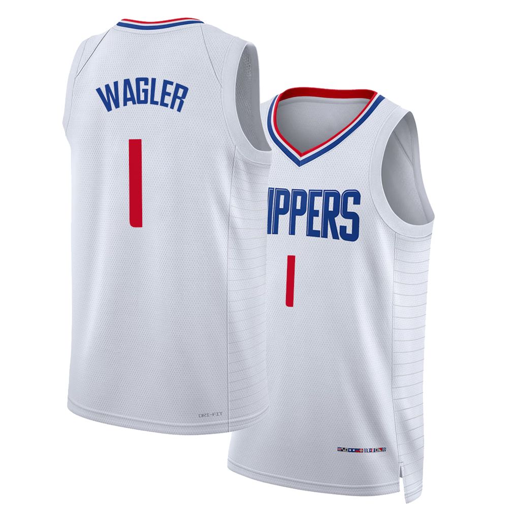 Los Angeles C #1 Wagler Player Basketball Sleeveless White Jersey Keaton For Adult Youth
