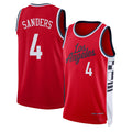 Los Angeles C #4 Sanders Player Basketball Sleeveless Red Jersey Kobe For Adult Youth