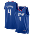 Los Angeles C #4 Sanders Player Basketball Sleeveless Royal Jersey Kobe For Adult Youth