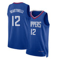Los Angeles C #12 Martinelli Player Basketball Sleeveless Royal Jersey Nick For Adult Youth