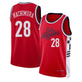 Los Angeles C #28 Hachimura Player Basketball Sleeveless Red Jersey Rui For Adult Youth