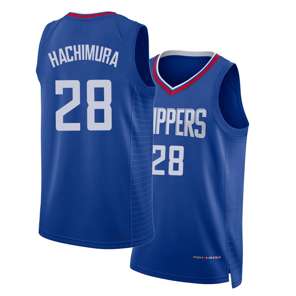 Los Angeles C #28 Hachimura Player Basketball Sleeveless Royal Jersey Rui For Adult Youth