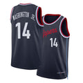 Los Angeles C #14 Washington Jr. Player Basketball Sleeveless Navy Jersey TyTy For Adult Youth