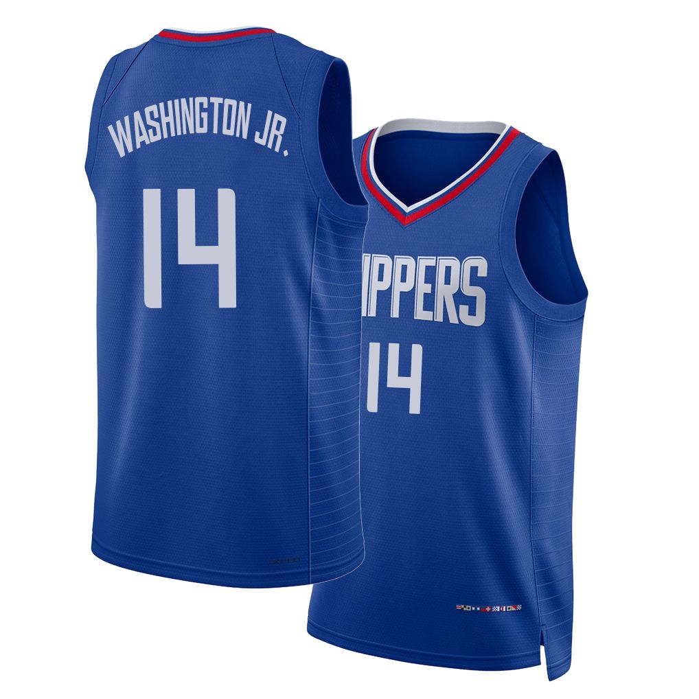Los Angeles C #14 Washington Jr. Player Basketball Sleeveless Royal Jersey TyTy For Adult Youth