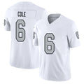 Las Vegas #6 AJ Player Football V Neck Short Sleeve White Jersey Cole For Men Youth Women Gift