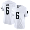 Las Vegas #6 AJ Player Football V Neck Short Sleeve White Jersey Cole For Men Youth Women Gift