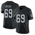 Las Vegas #69 Adam Player Football V Neck Short Sleeve Balck Jersey Butler For Men Youth Women Gift
