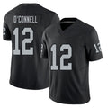 Las Vegas #12 Aidan Player Football V Neck Short Sleeve Balck Jersey O'Connell For Men Youth Women Gift