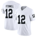 Las Vegas #12 O'Connell Player Football V Neck Short Sleeve White Jersey Aidan For Men Youth Women Gift