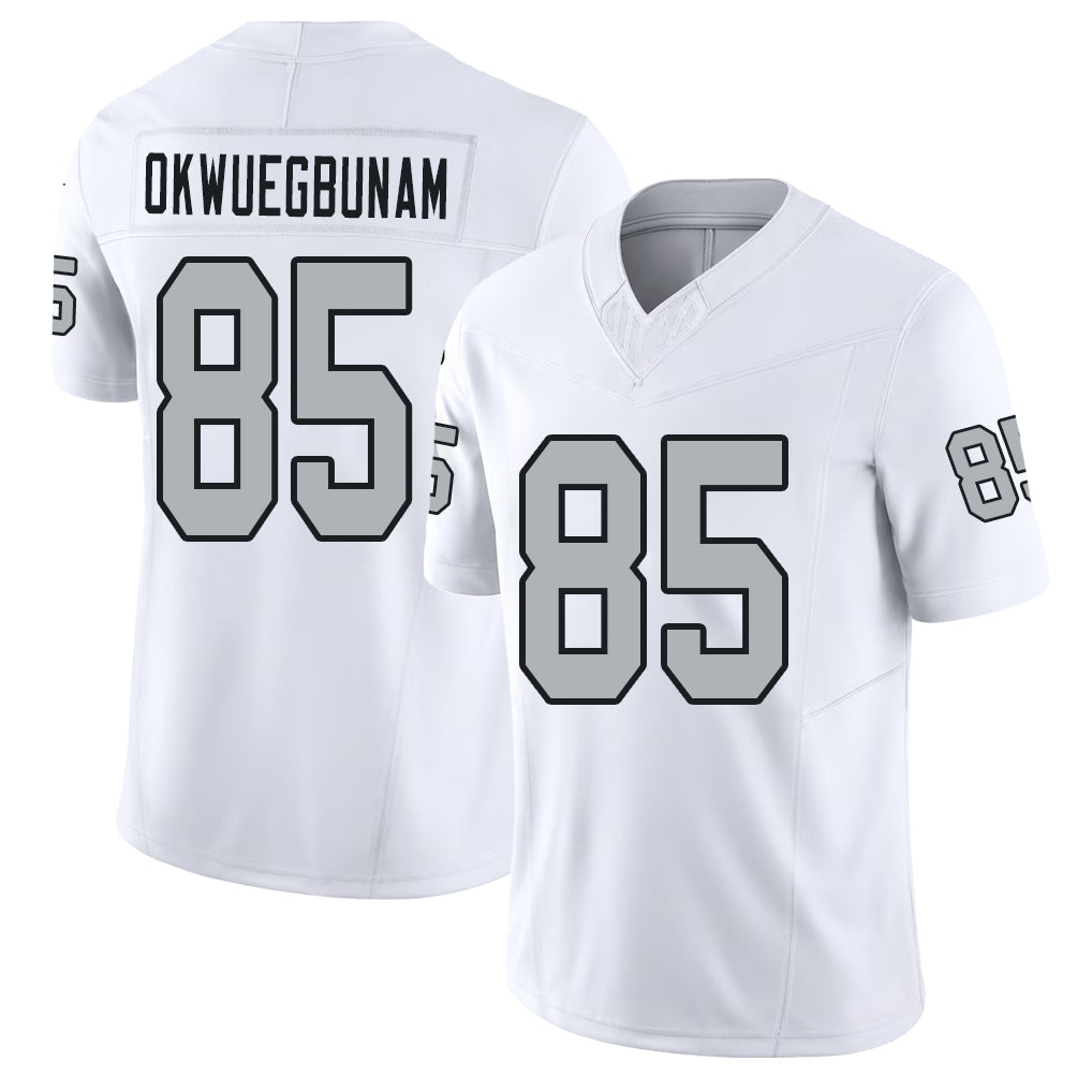 Las Vegas #85 Albert Player Football V Neck Short Sleeve White Jersey Okwuegbunam For Men Youth Women Gift