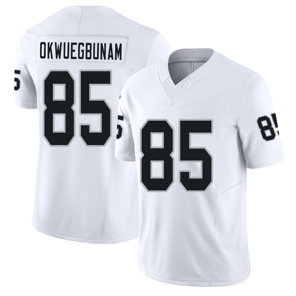 Las Vegas #85 Okwuegbunam Player Football V Neck Short Sleeve White Jersey Albert For Men Youth Women Gift
