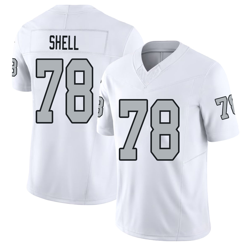 Las Vegas #78 Art Player Football V Neck Short Sleeve White Jersey Shell For Men Youth Women Gift