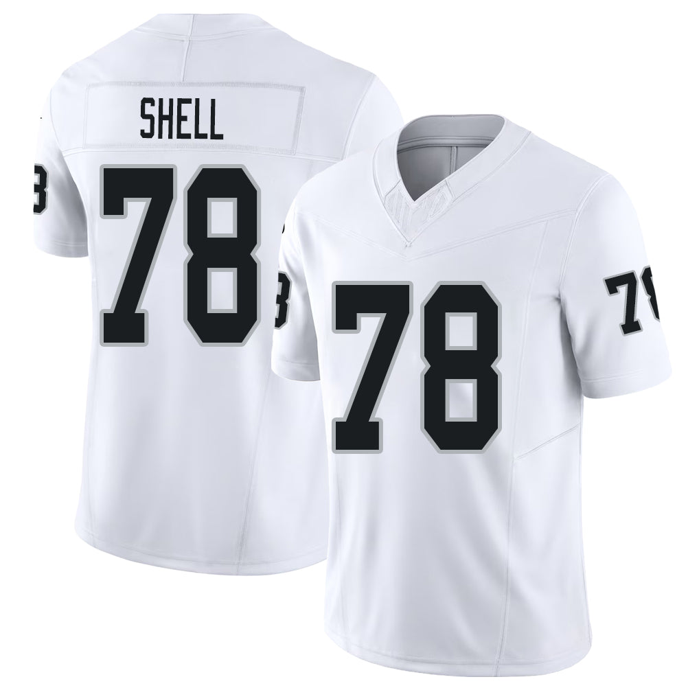 Las Vegas #78 Art Player Football V Neck Short Sleeve White Jersey Shell For Men Youth Women Gift