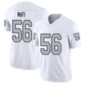 Las Vegas #56 Atonio Player Football V Neck Short Sleeve White Jersey Mafi For Men Youth Women Gift
