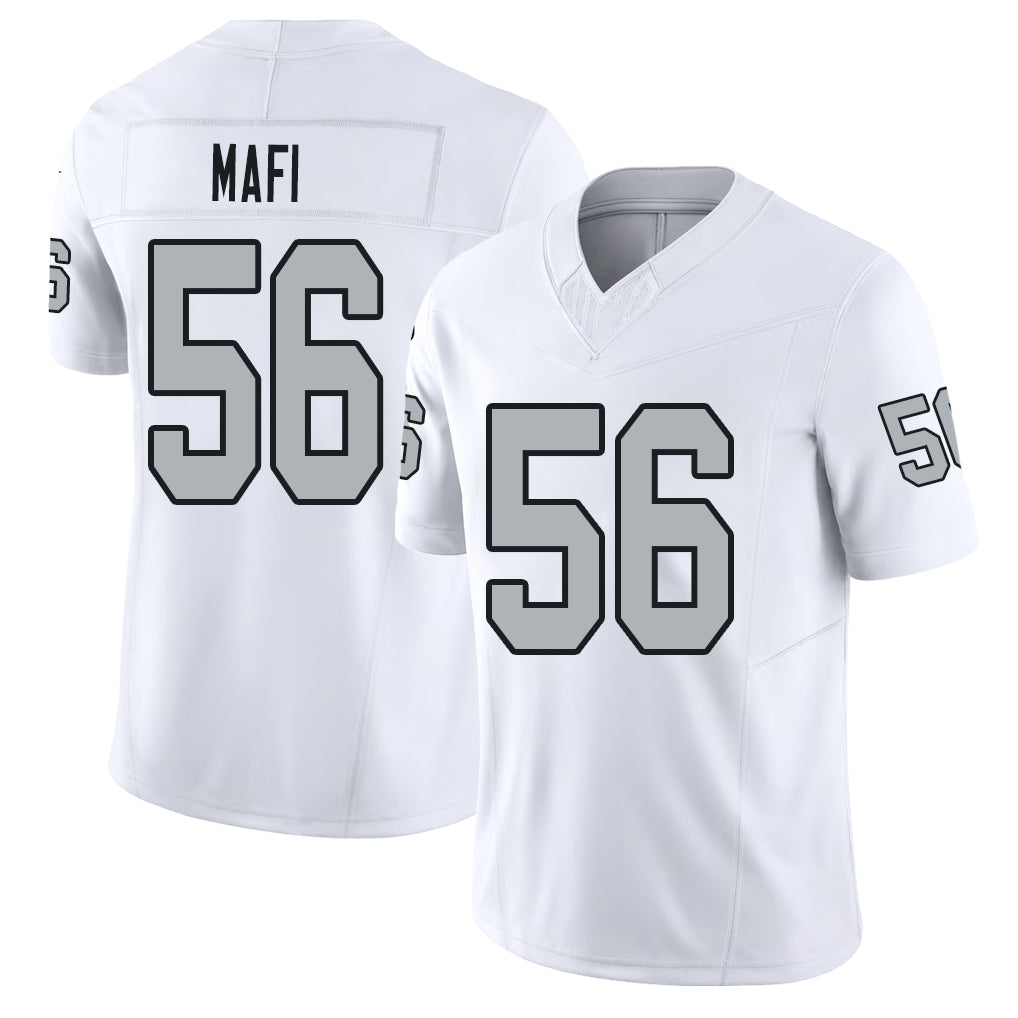 Las Vegas #56 Atonio Player Football V Neck Short Sleeve White Jersey Mafi For Men Youth Women Gift