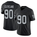 Las Vegas #90 Cleveland Player Football V Neck Short Sleeve Balck Jersey Brandon For Men Youth Women Gift