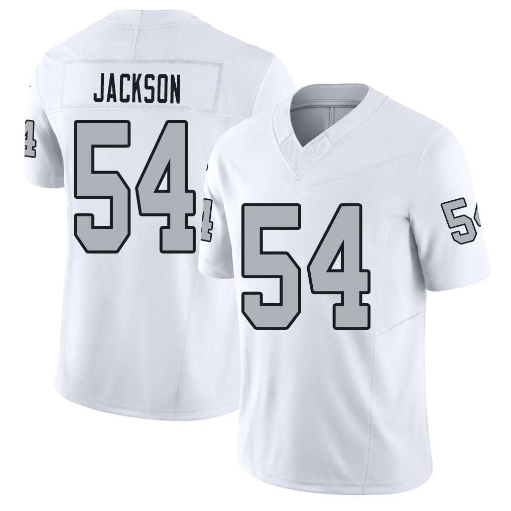 Las Vegas #54 Brennan Player Football V Neck Short Sleeve White Jersey Jackson For Men Youth Women Gift