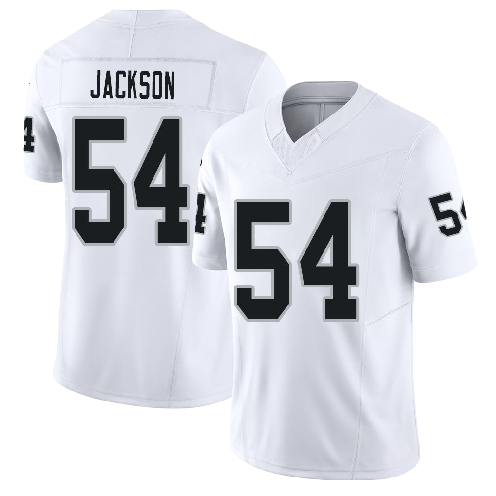 Las Vegas #54 Brennan Player Football V Neck Short Sleeve White Jersey Jackson For Men Youth Women Gift