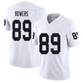 Las Vegas #89 Bowers Player Football V Neck Short Sleeve White Jersey Brock For Men Youth Women Gift
