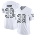 Las Vegas #39 Caleb Player Football V Neck Short Sleeve White Jersey Offord For Men Youth Women Gift