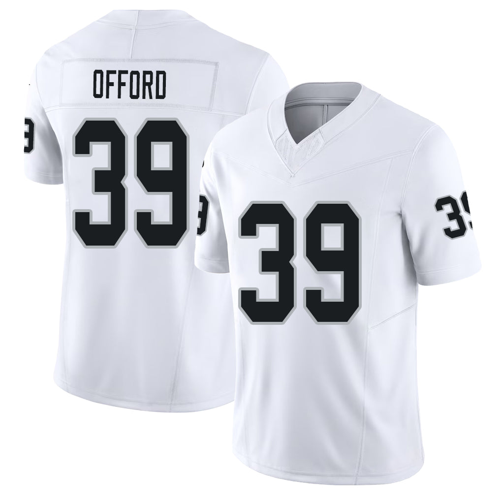 Las Vegas #39 Caleb Player Football V Neck Short Sleeve White Jersey Offord For Men Youth Women Gift