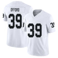 Las Vegas #39 Caleb Player Football V Neck Short Sleeve White Jersey Offord For Men Youth Women Gift