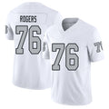Las Vegas #76 Caleb Player Football V Neck Short Sleeve White Jersey Rogers For Men Youth Women Gift