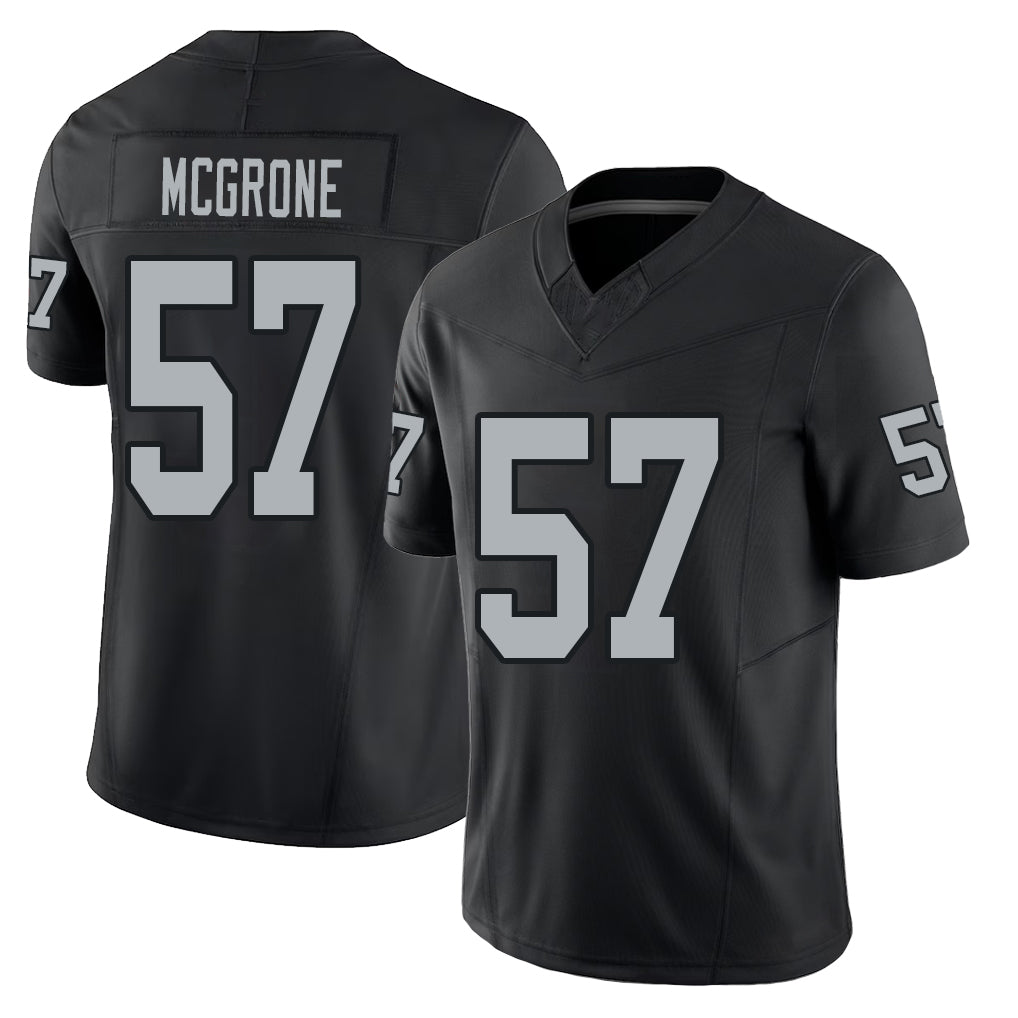 Las Vegas #57 Cameron Player Football V Neck Short Sleeve Balck Jersey McGrone For Men Youth Women Gift