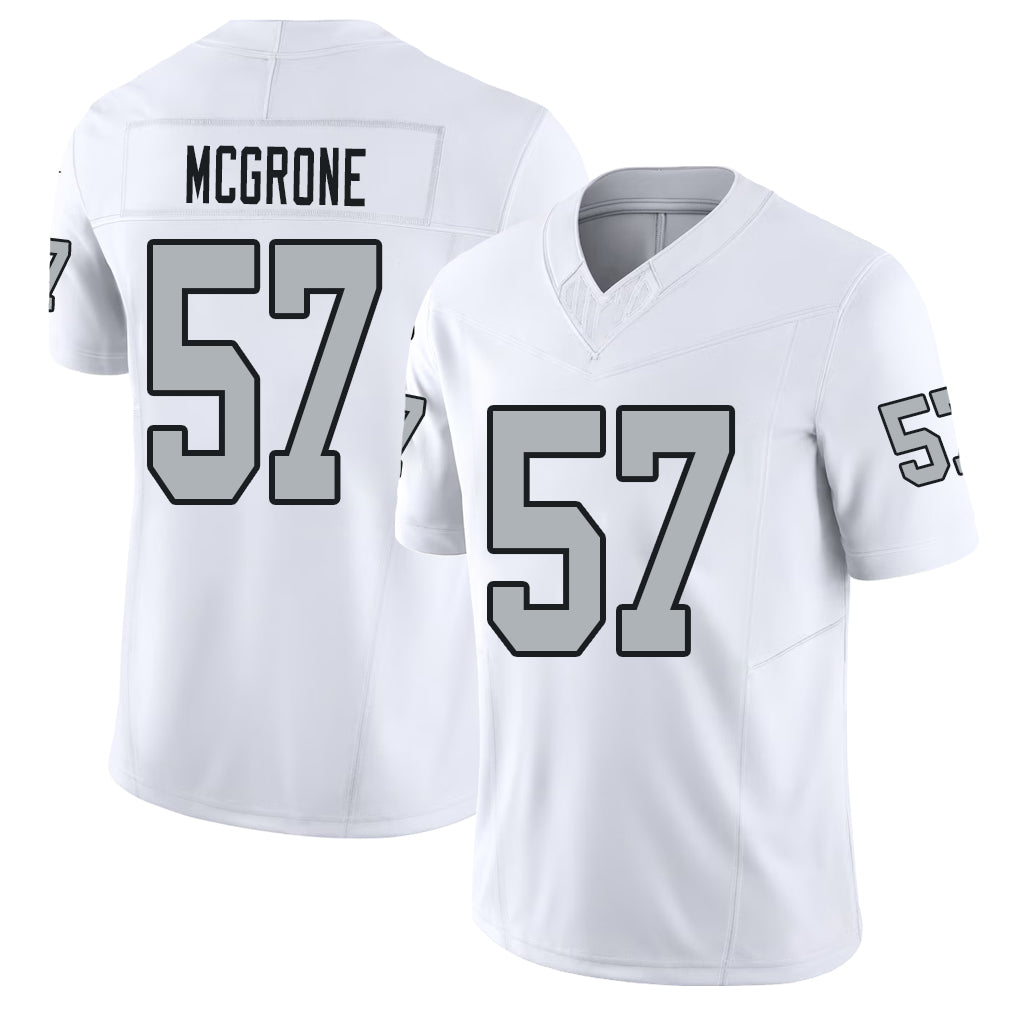 Las Vegas #57 Cameron Player Football V Neck Short Sleeve White Jersey McGrone For Men Youth Women Gift