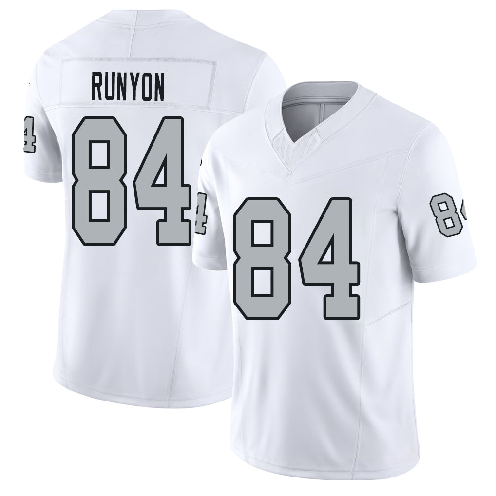 Las Vegas #84 Carter Player Football V Neck Short Sleeve White Jersey Runyon For Men Youth Women Gift