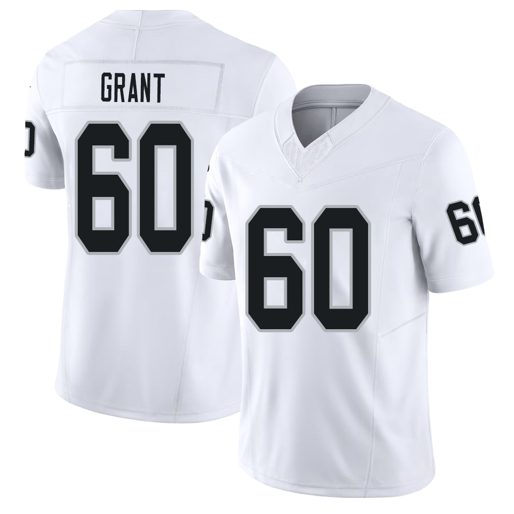 Las Vegas #60 Charles Player Football V Neck Short Sleeve White Jersey Grant For Men Youth Women Gift
