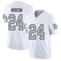 Las Vegas #24 Charles Player Football V Neck Short Sleeve White Jersey Woodson For Men Youth Women Gift
