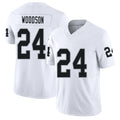 Las Vegas #24 Charles Player Football V Neck Short Sleeve White Jersey Woodson For Men Youth Women Gift