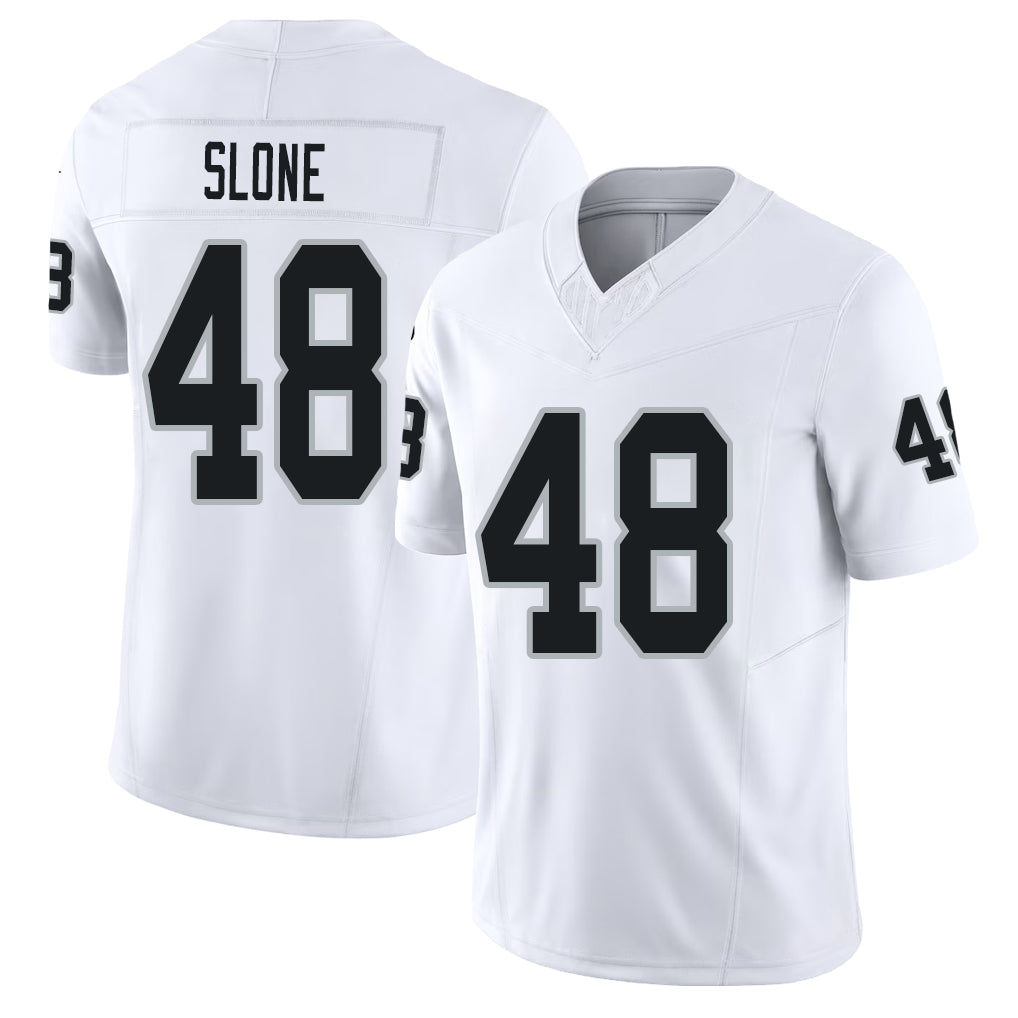 Las Vegas #48 Cian Player Football V Neck Short Sleeve White Jersey Slone For Men Youth Women Gift
