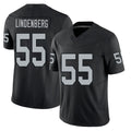 Las Vegas #55 Cody Player Football V Neck Short Sleeve Balck Jersey Lindenberg For Men Youth Women Gift