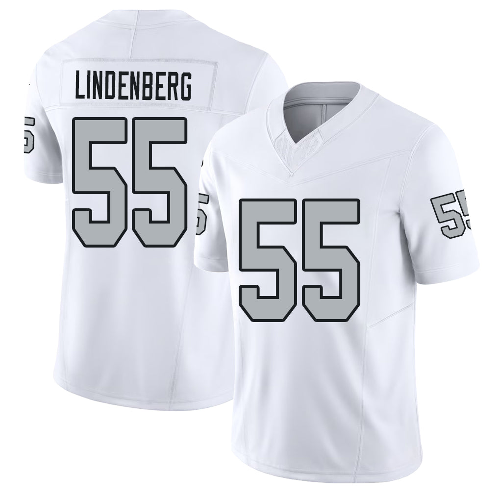Las Vegas #55 Cody Player Football V Neck Short Sleeve White Jersey Lindenberg For Men Youth Women Gift