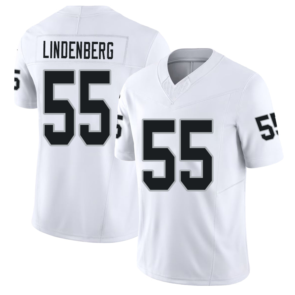 Las Vegas #55 Cody Player Football V Neck Short Sleeve White Jersey Lindenberg For Men Youth Women Gift