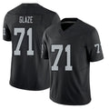 Las Vegas #71 Glaze Player Football V Neck Short Sleeve Balck Jersey DJ For Men Youth Women Gift