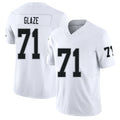 Las Vegas #71 DJ Player Football V Neck Short Sleeve White Jersey Glaze For Men Youth Women Gift